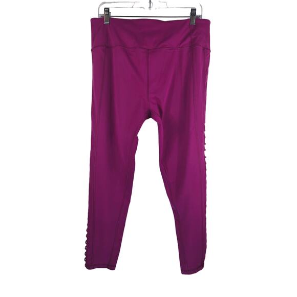 Victoria Secret Sport Knockout Slatted Side Pink Athletic Athleisure Legging XL - Picture 7 of 9